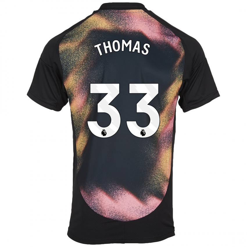 Kinder Luke Thomas #33 Schwarz Weiß Auswärtstrikot Trikot 2024/25 T-Shirt