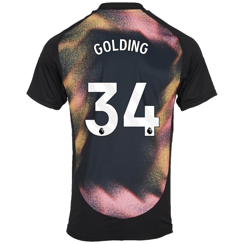 Kinder Michael Golding #34 Schwarz Weiß Auswärtstrikot Trikot 2024/25 T-Shirt