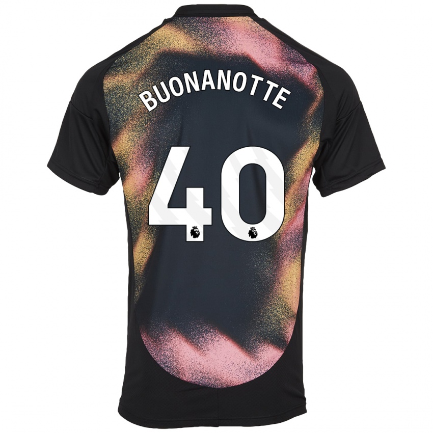 Kinder Facundo Buonanotte #40 Schwarz Weiß Auswärtstrikot Trikot 2024/25 T-Shirt