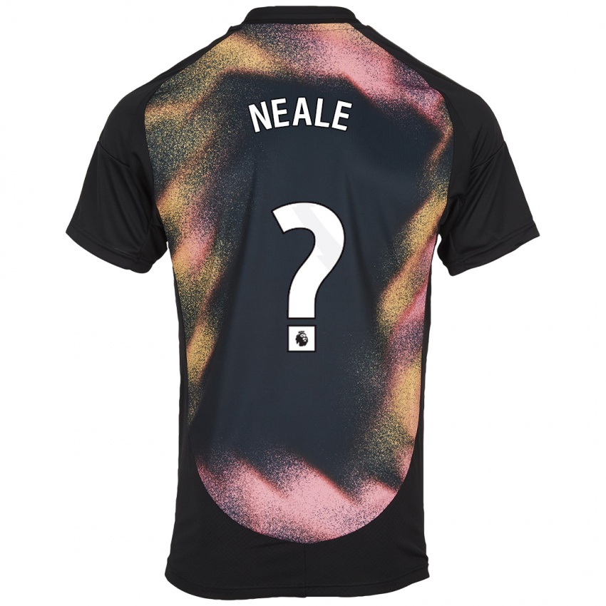 Kinder Tommy Neale #0 Schwarz Weiß Auswärtstrikot Trikot 2024/25 T-Shirt