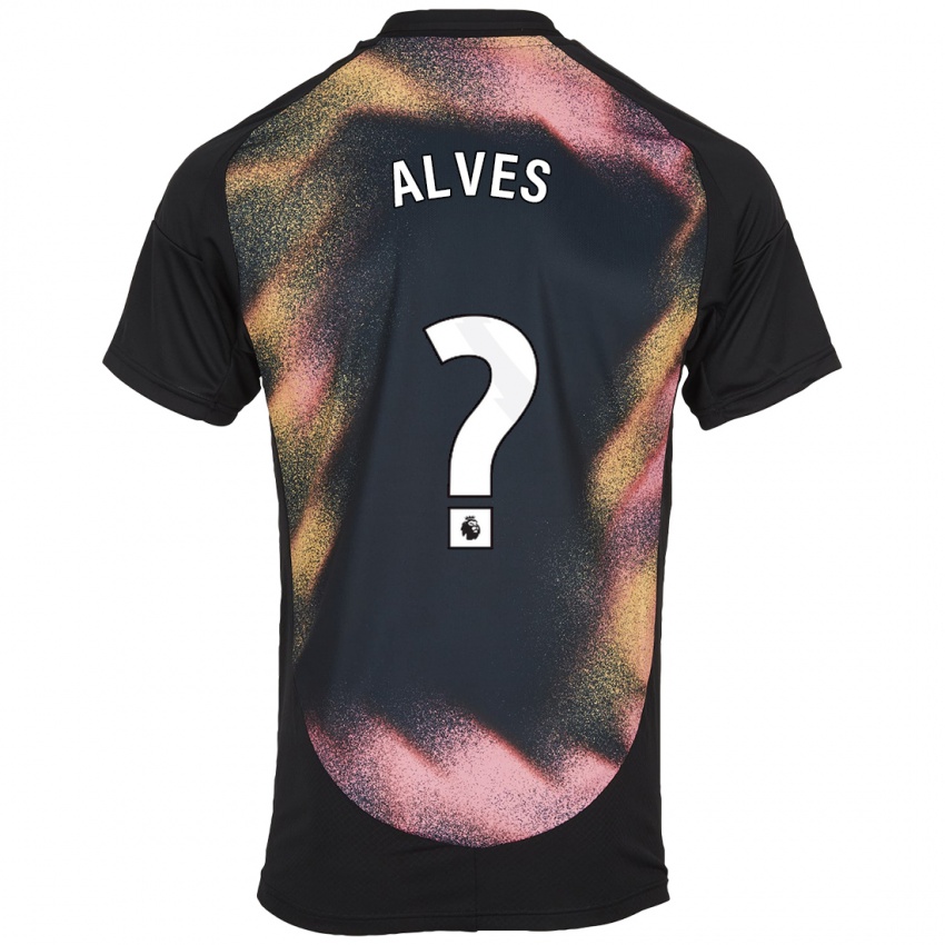 Kinder Will Alves #0 Schwarz Weiß Auswärtstrikot Trikot 2024/25 T-Shirt