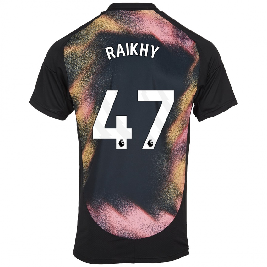 Kinder Arjan Raikhy #47 Schwarz Weiß Auswärtstrikot Trikot 2024/25 T-Shirt