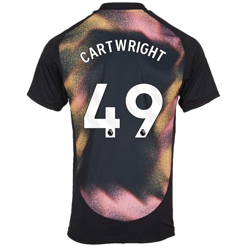 Kinder Henry Cartwright #49 Schwarz Weiß Auswärtstrikot Trikot 2024/25 T-Shirt