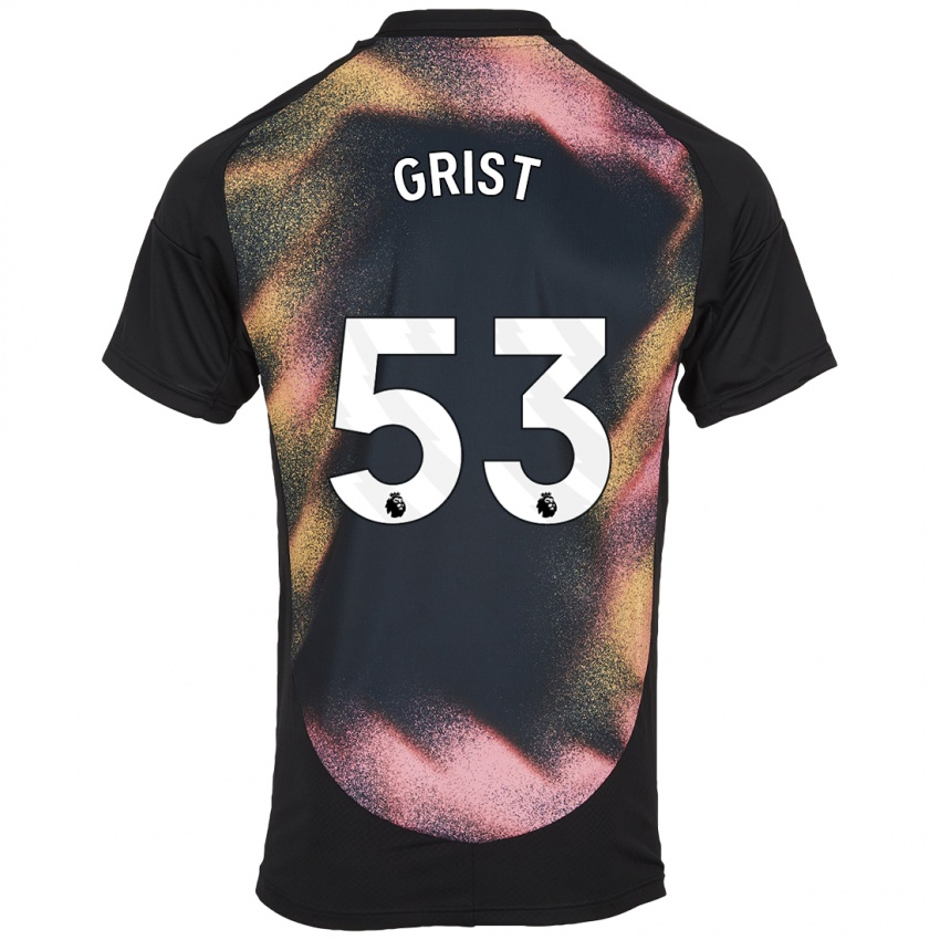 Kinder Ben Grist #53 Schwarz Weiß Auswärtstrikot Trikot 2024/25 T-Shirt