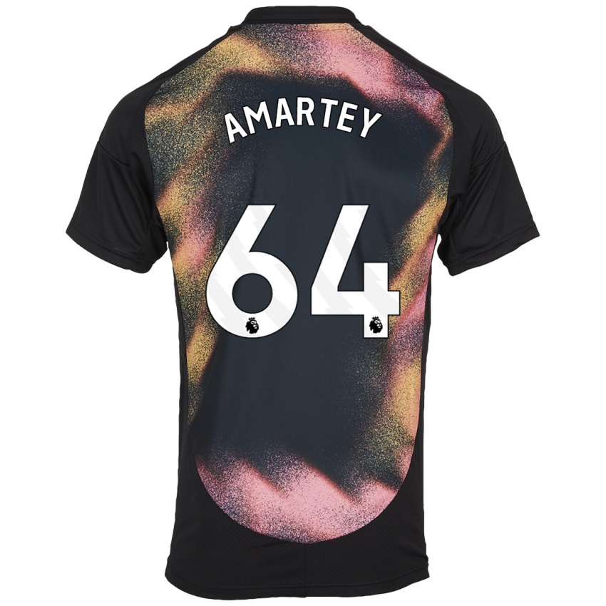 Kinder Bobby Amartey #64 Schwarz Weiß Auswärtstrikot Trikot 2024/25 T-Shirt