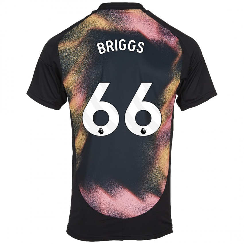 Kinder Logan Briggs #66 Schwarz Weiß Auswärtstrikot Trikot 2024/25 T-Shirt