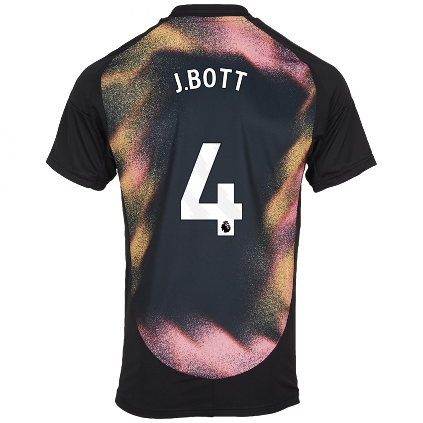 Kinder C. J. Bott #4 Schwarz Weiß Auswärtstrikot Trikot 2024/25 T-Shirt