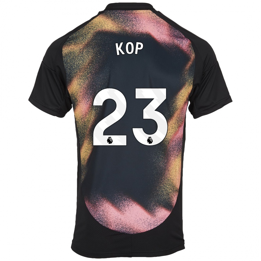 Kinder Lize Kop #23 Schwarz Weiß Auswärtstrikot Trikot 2024/25 T-Shirt