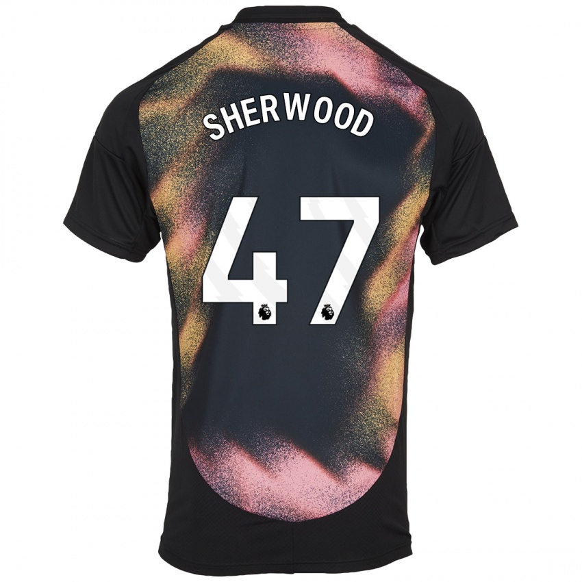 Kinder Simone Sherwood #47 Schwarz Weiß Auswärtstrikot Trikot 2024/25 T-Shirt