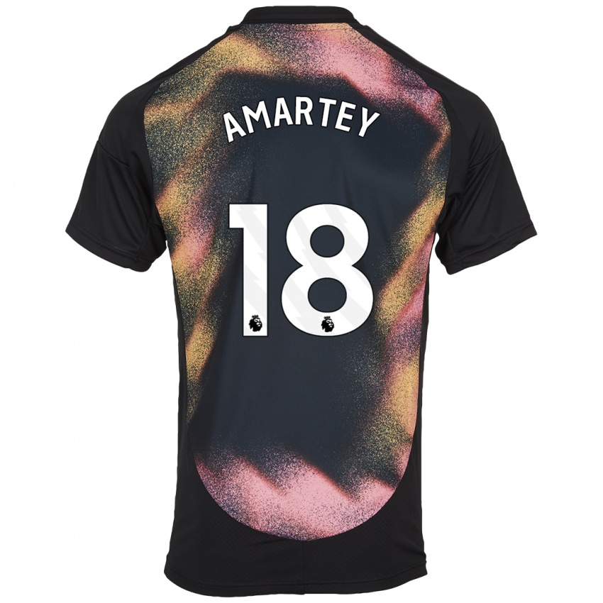 Kinder Daniel Amartey #18 Schwarz Weiß Auswärtstrikot Trikot 2024/25 T-Shirt