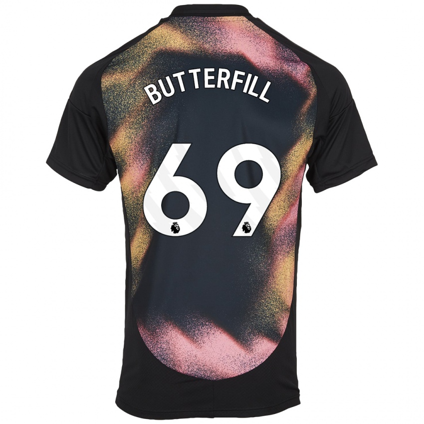 Kinder Jack Butterfill #69 Schwarz Weiß Auswärtstrikot Trikot 2024/25 T-Shirt