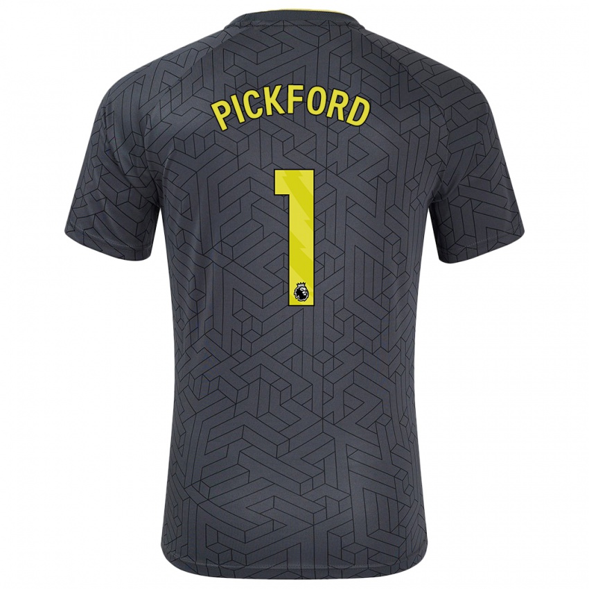 Kinder Pickford #1 Schwarz Gelb Auswärtstrikot Trikot 2024/25 T-Shirt