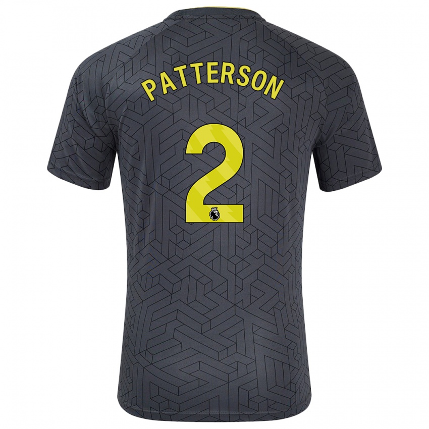 Kinder Nathan Patterson #2 Schwarz Gelb Auswärtstrikot Trikot 2024/25 T-Shirt