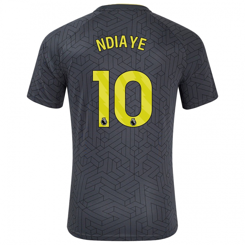 Kinder Iliman Ndiaye #10 Schwarz Gelb Auswärtstrikot Trikot 2024/25 T-Shirt