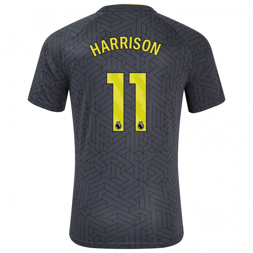 Kinder Jack Harrison #11 Schwarz Gelb Auswärtstrikot Trikot 2024/25 T-Shirt