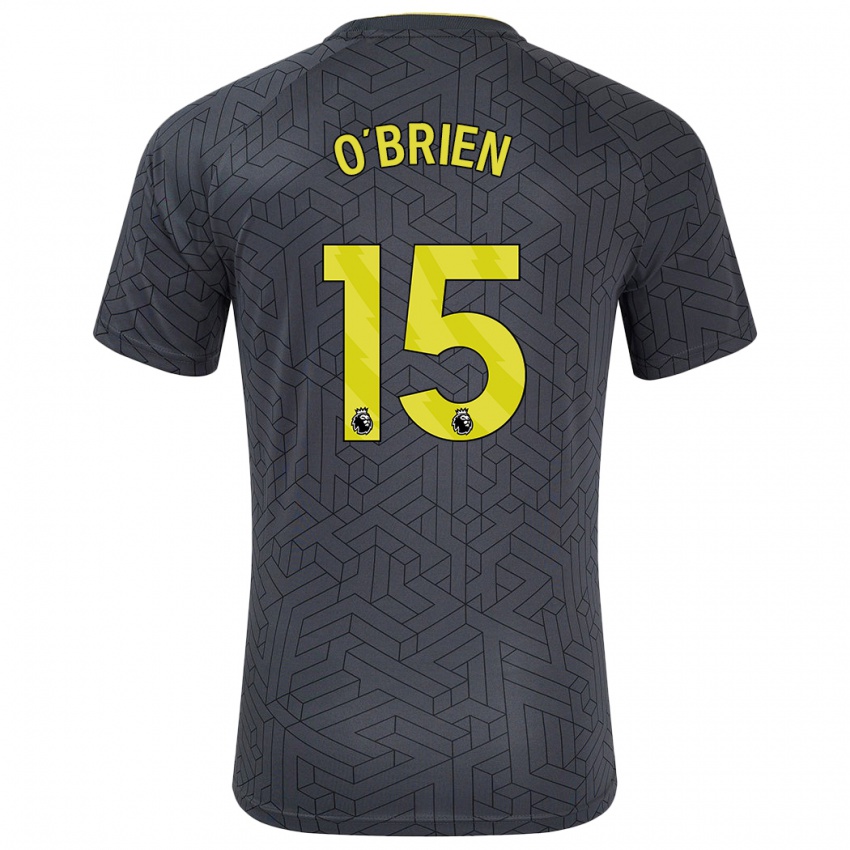 Kinder Jake O'brien #15 Schwarz Gelb Auswärtstrikot Trikot 2024/25 T-Shirt