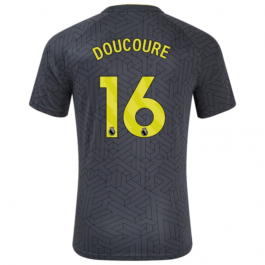 Kinder Abdoulaye Doucouré #16 Schwarz Gelb Auswärtstrikot Trikot 2024/25 T-Shirt