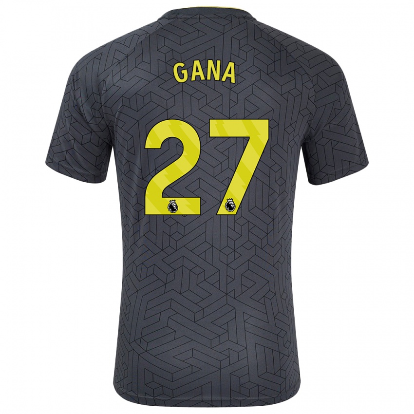 Kinder Idrissa Gueye #27 Schwarz Gelb Auswärtstrikot Trikot 2024/25 T-Shirt