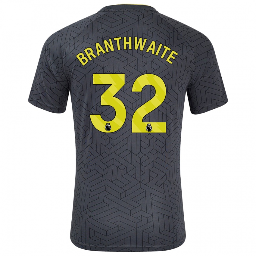 Kinder Jarrad Branthwaite #32 Schwarz Gelb Auswärtstrikot Trikot 2024/25 T-Shirt