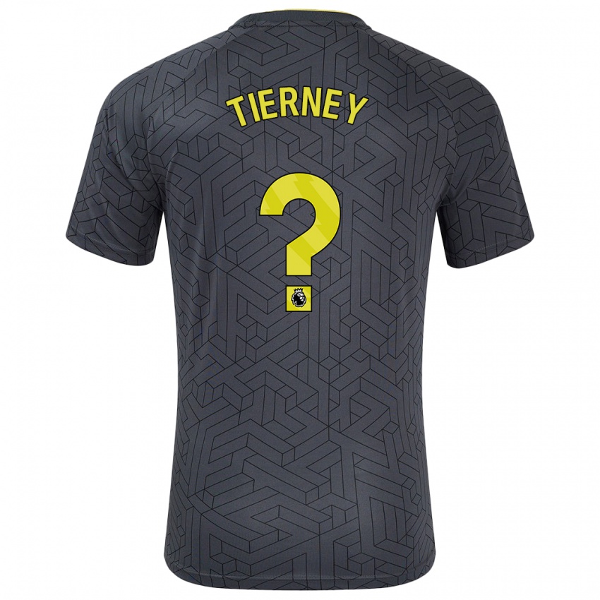 Kinder Jack Tierney #0 Schwarz Gelb Auswärtstrikot Trikot 2024/25 T-Shirt