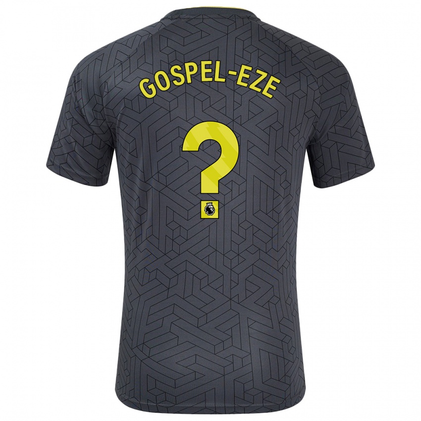 Kinder Goodness Gospel-Eze #0 Schwarz Gelb Auswärtstrikot Trikot 2024/25 T-Shirt