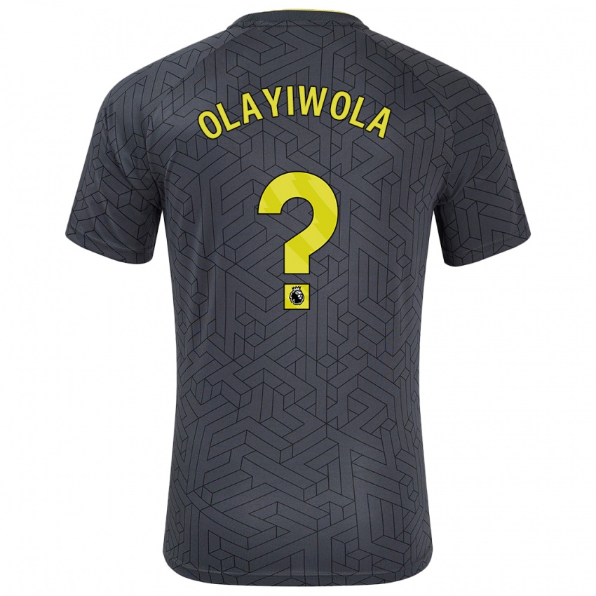 Kinder Malik Olayiwola #0 Schwarz Gelb Auswärtstrikot Trikot 2024/25 T-Shirt