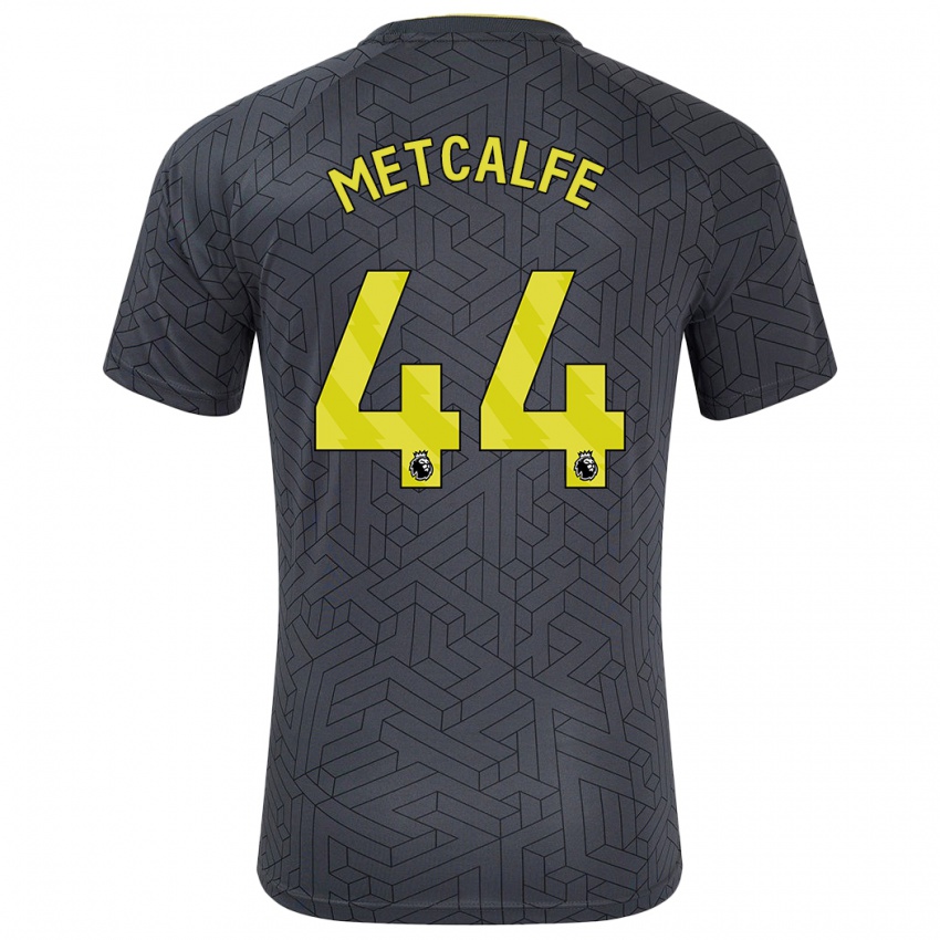 Kinder Jenson Metcalfe #44 Schwarz Gelb Auswärtstrikot Trikot 2024/25 T-Shirt