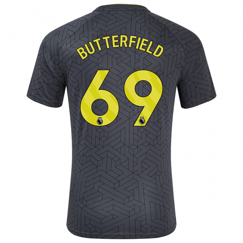 Kinder Luke Butterfield #69 Schwarz Gelb Auswärtstrikot Trikot 2024/25 T-Shirt