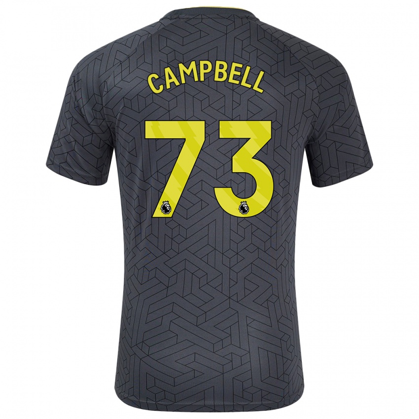 Kinder Elijah Campbell #73 Schwarz Gelb Auswärtstrikot Trikot 2024/25 T-Shirt