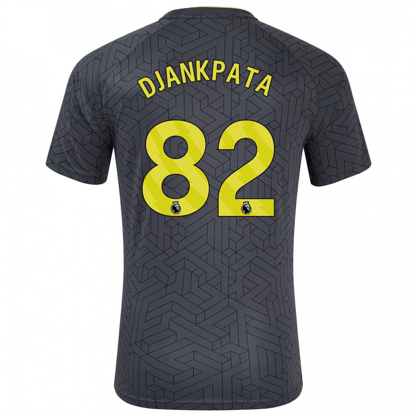 Kinder Halid Djankpata #82 Schwarz Gelb Auswärtstrikot Trikot 2024/25 T-Shirt