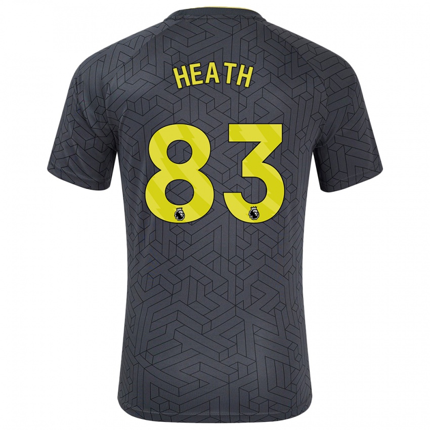 Kinder Isaac Heath #83 Schwarz Gelb Auswärtstrikot Trikot 2024/25 T-Shirt