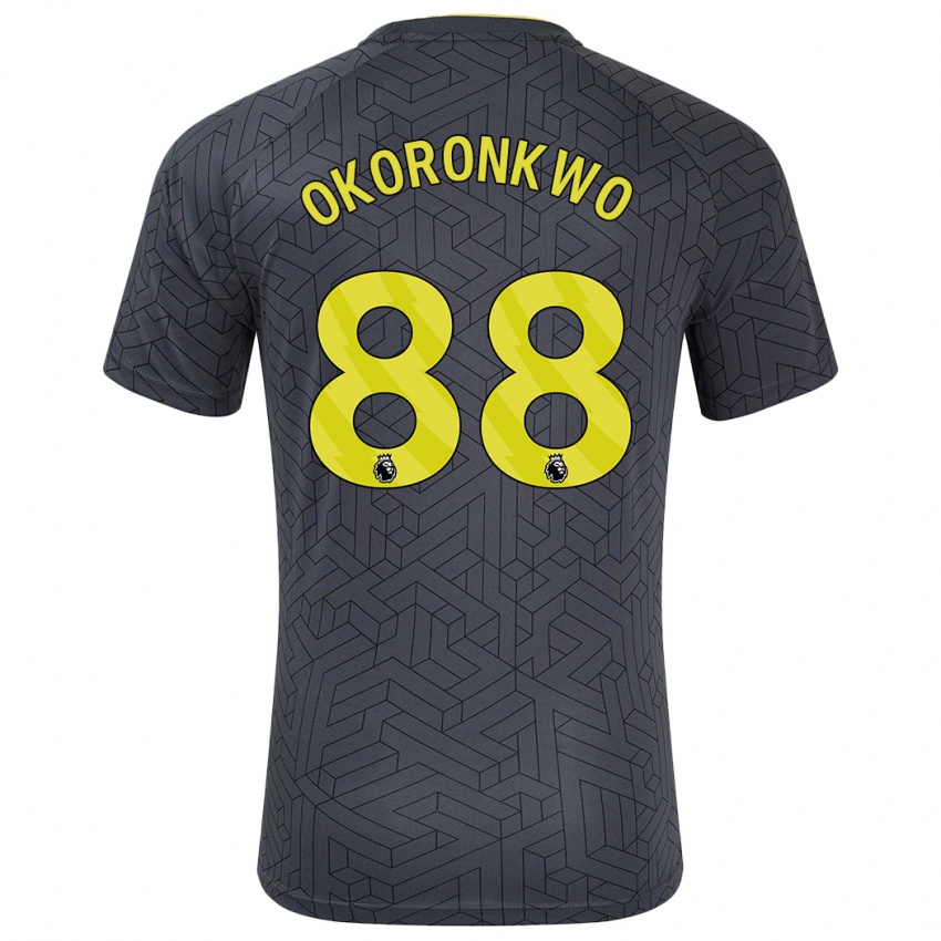 Kinder Francis Okoronkwo #88 Schwarz Gelb Auswärtstrikot Trikot 2024/25 T-Shirt