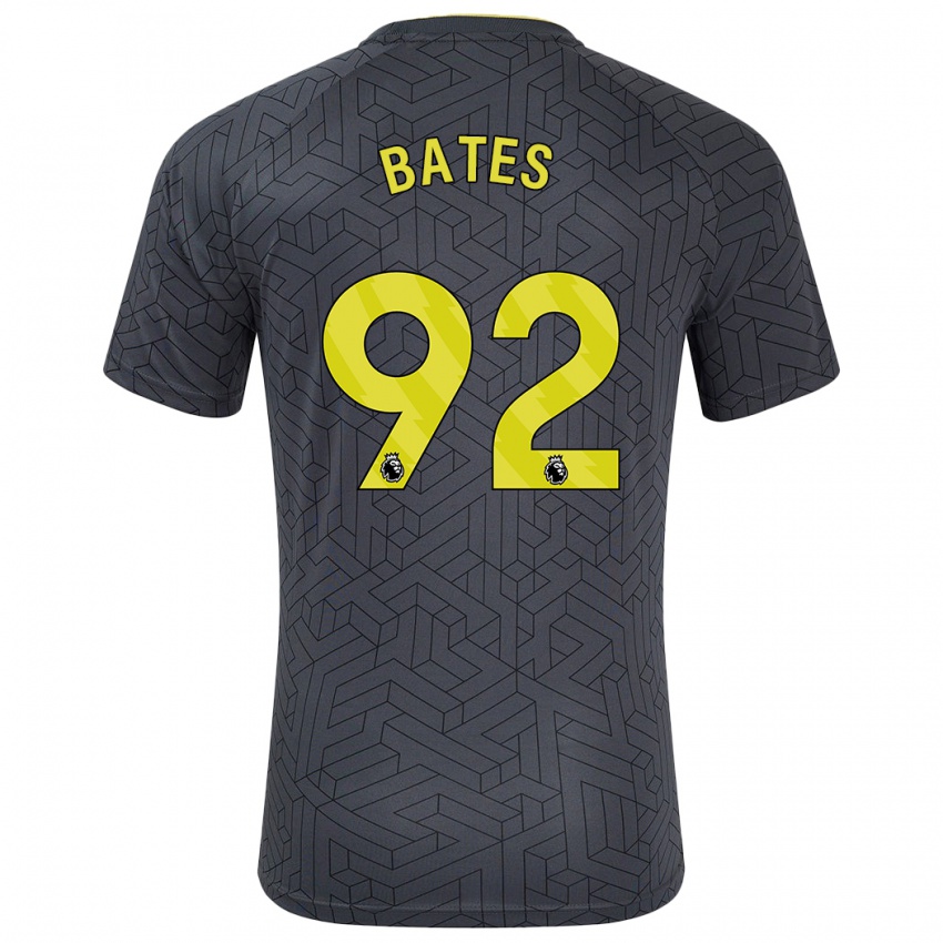 Kinder Callum Bates #92 Schwarz Gelb Auswärtstrikot Trikot 2024/25 T-Shirt