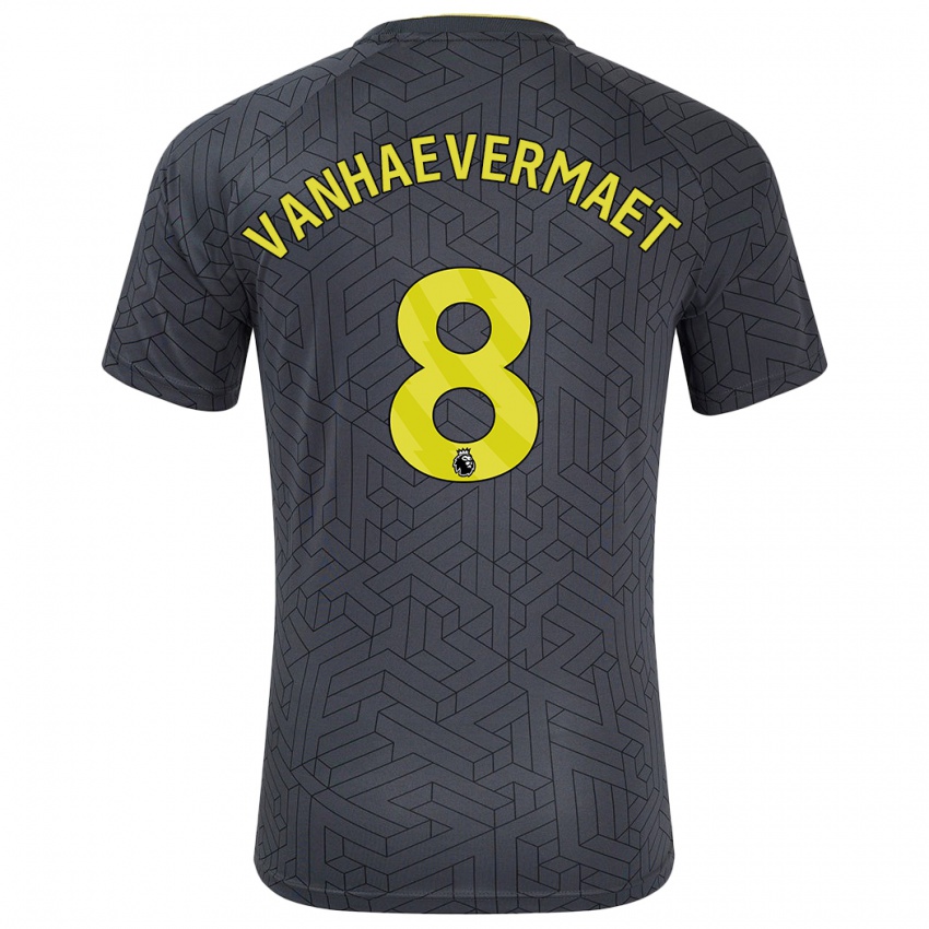 Kinder Justine Vanhaevermaet #8 Schwarz Gelb Auswärtstrikot Trikot 2024/25 T-Shirt