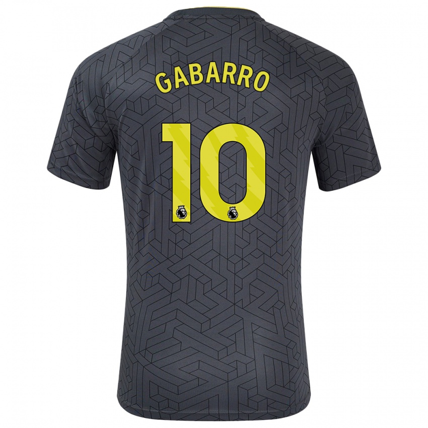 Kinder Inma Gabarro #10 Schwarz Gelb Auswärtstrikot Trikot 2024/25 T-Shirt