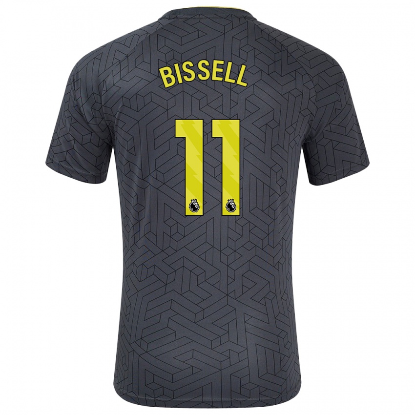 Kinder Emma Bissell #11 Schwarz Gelb Auswärtstrikot Trikot 2024/25 T-Shirt