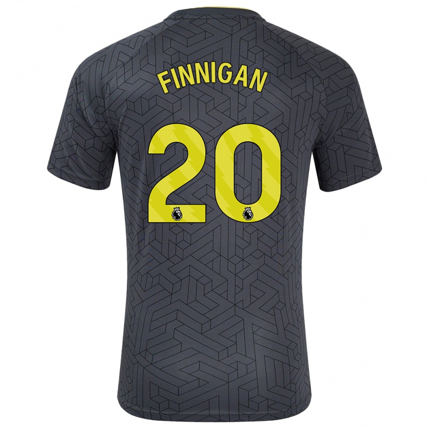 Kinder Megan Finnigan #20 Schwarz Gelb Auswärtstrikot Trikot 2024/25 T-Shirt