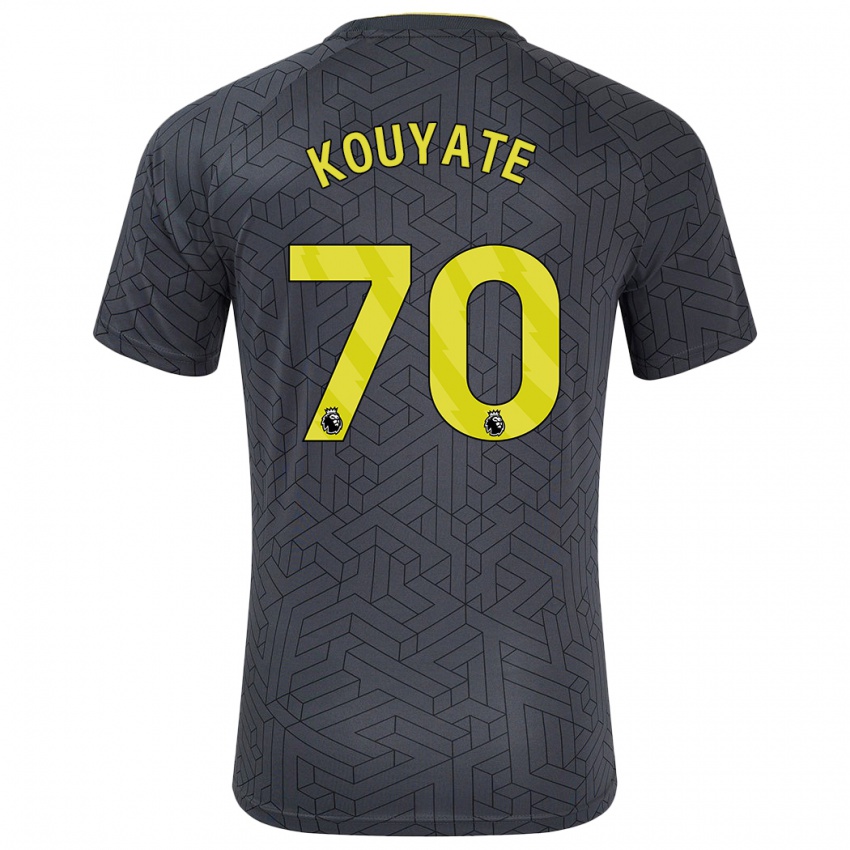 Kinder Katia Kouyate #70 Schwarz Gelb Auswärtstrikot Trikot 2024/25 T-Shirt