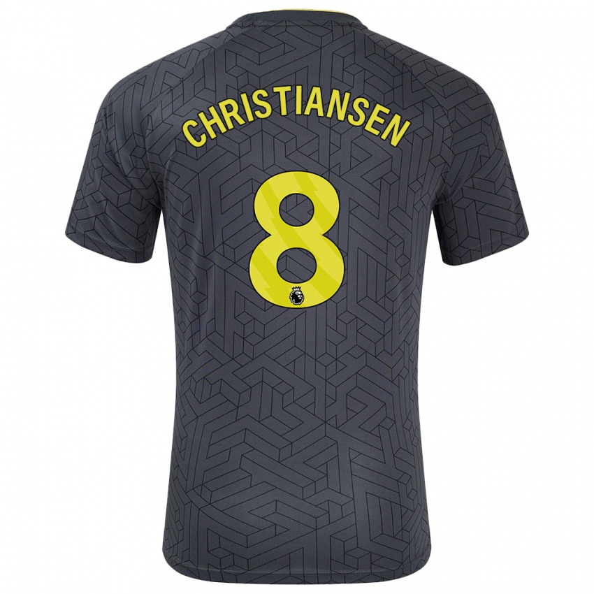 Kinder Izzy Christiansen #8 Schwarz Gelb Auswärtstrikot Trikot 2024/25 T-Shirt