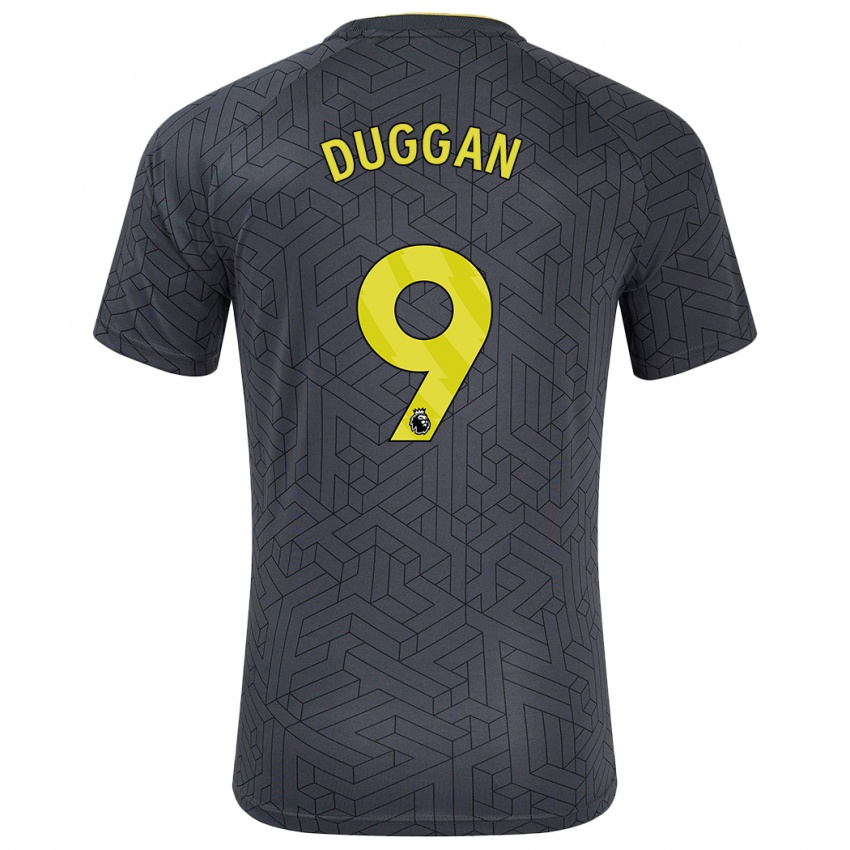 Kinder Toni Duggan #9 Schwarz Gelb Auswärtstrikot Trikot 2024/25 T-Shirt