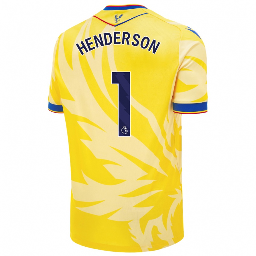 Kinder Dean Henderson #1 Gelb Auswärtstrikot Trikot 2024/25 T-Shirt