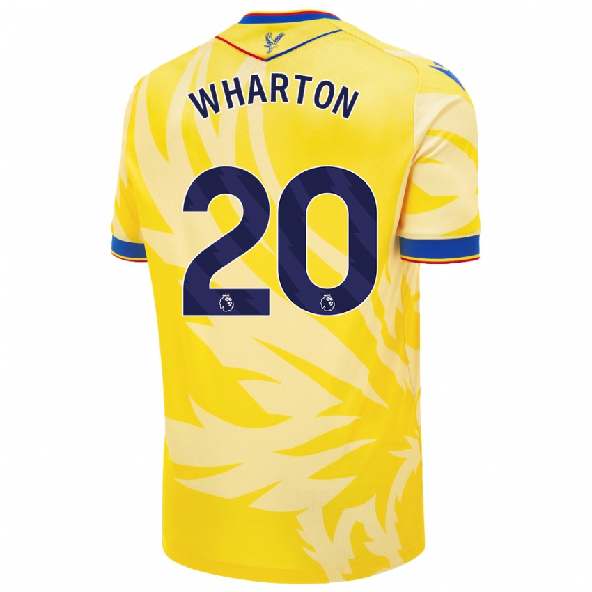 Kinder Adam Wharton #20 Gelb Auswärtstrikot Trikot 2024/25 T-Shirt