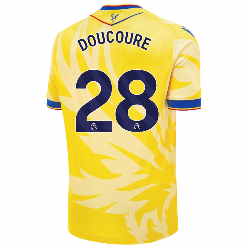 Kinder Cheick Doucouré #28 Gelb Auswärtstrikot Trikot 2024/25 T-Shirt