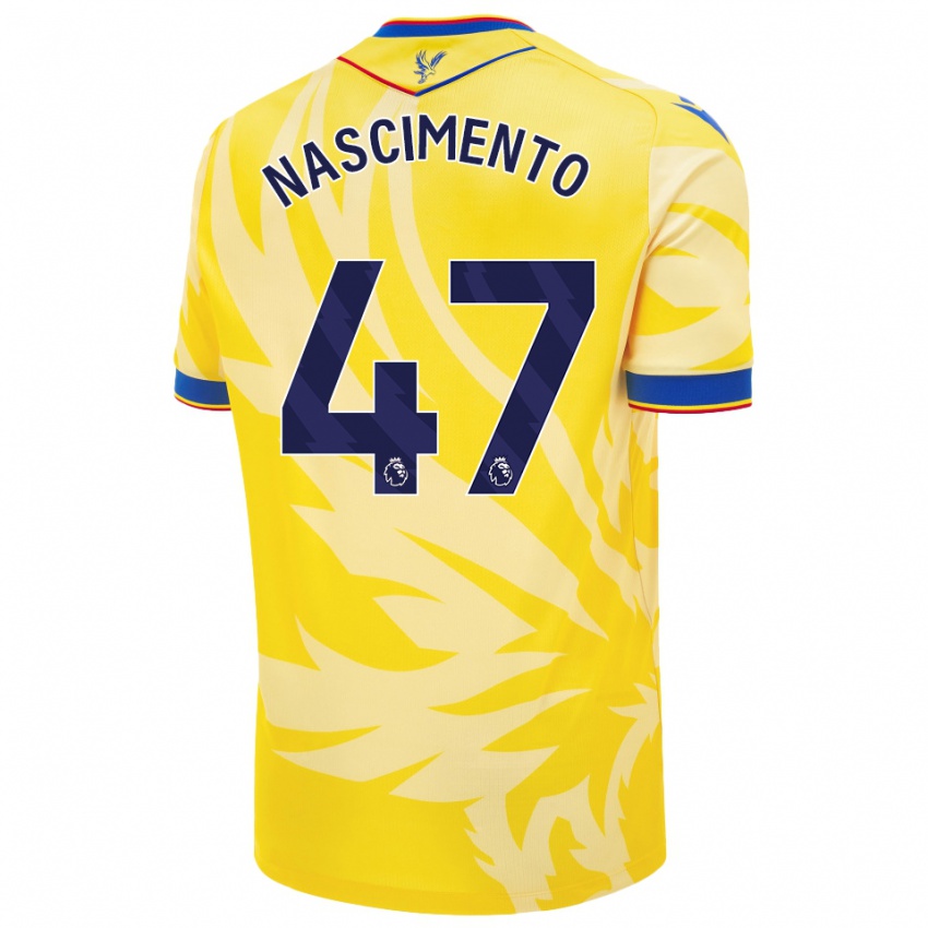 Kinder Adler Nascimento #47 Gelb Auswärtstrikot Trikot 2024/25 T-Shirt