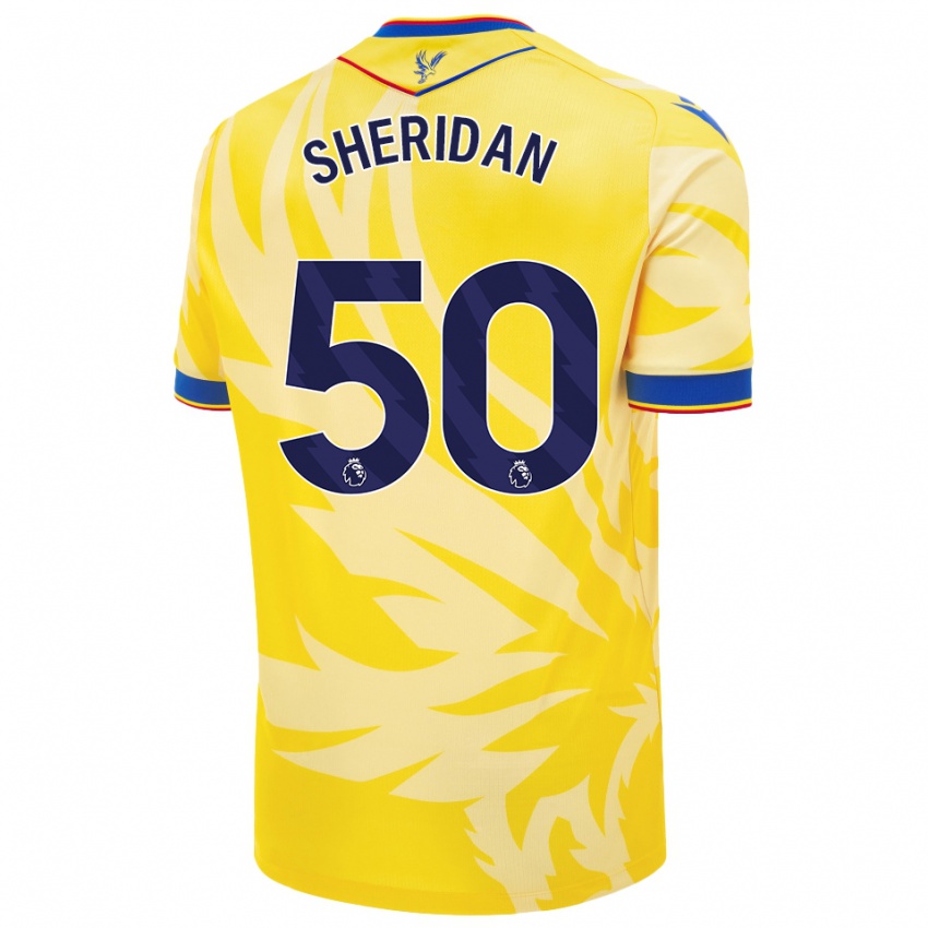 Kinder Joe Sheridan #50 Gelb Auswärtstrikot Trikot 2024/25 T-Shirt