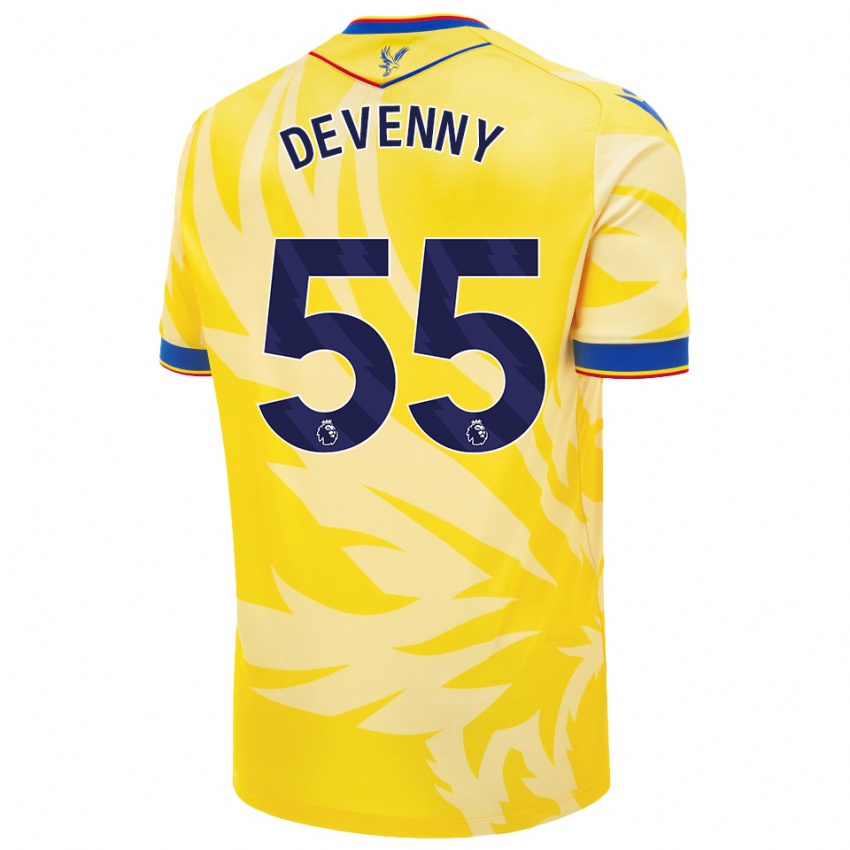 Kinder Justin Devenny #55 Gelb Auswärtstrikot Trikot 2024/25 T-Shirt