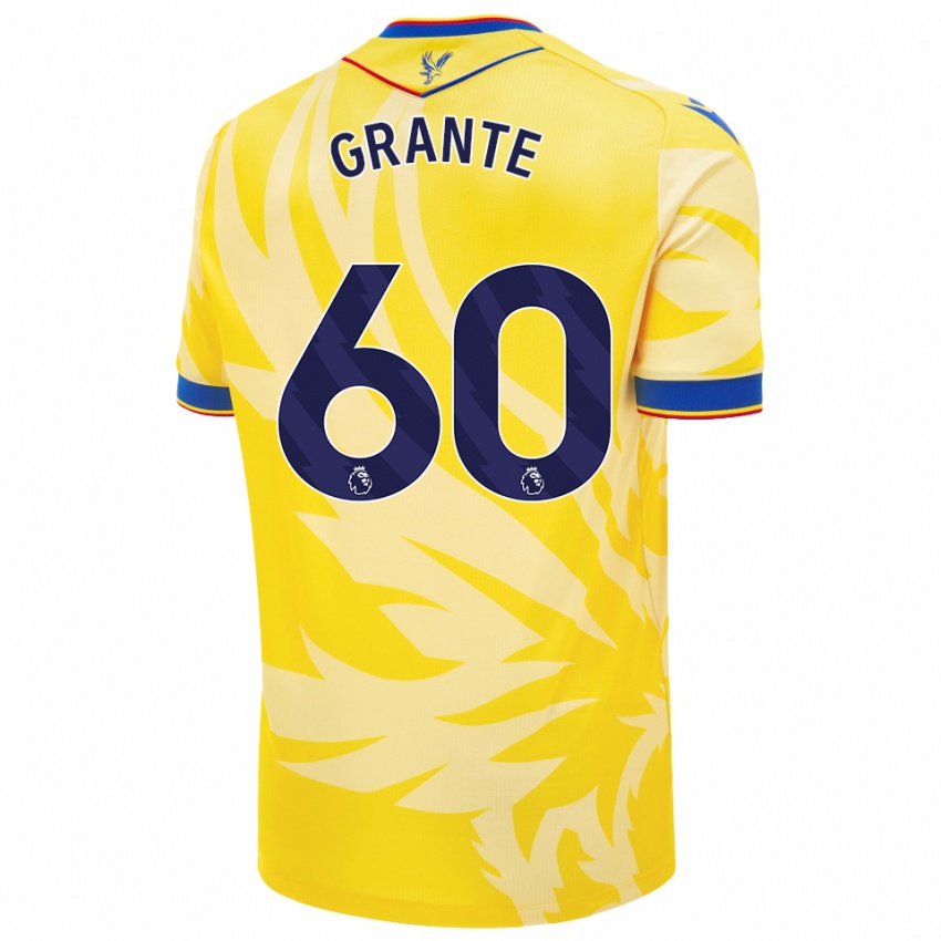 Kinder Jake Grante #60 Gelb Auswärtstrikot Trikot 2024/25 T-Shirt