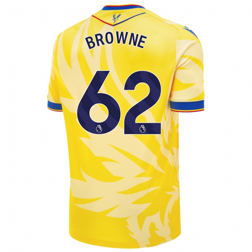 Kinder Luke Browne #62 Gelb Auswärtstrikot Trikot 2024/25 T-Shirt