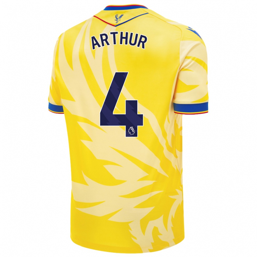 Kinder Chloe Arthur #4 Gelb Auswärtstrikot Trikot 2024/25 T-Shirt