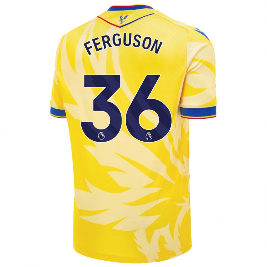 Kinder Nathan Ferguson #36 Gelb Auswärtstrikot Trikot 2024/25 T-Shirt